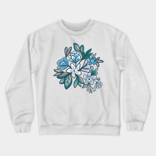 Boho flower garden at midnight Crewneck Sweatshirt